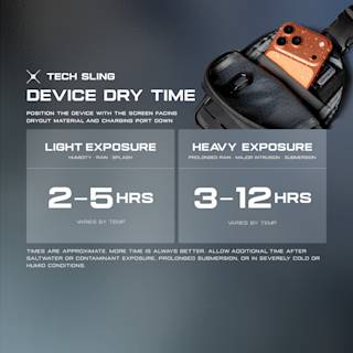 UAG Tech Crossbody Sling with DRYOUT® Active Moisture-Removal Technology™ Cross Body Bags case in Black detail view