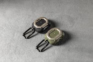 UAG Monarch Case for AirPods Pro (3rd Gen, 2025) AirPods Pro (3rd Gen) in Black/Silver lifestyle view