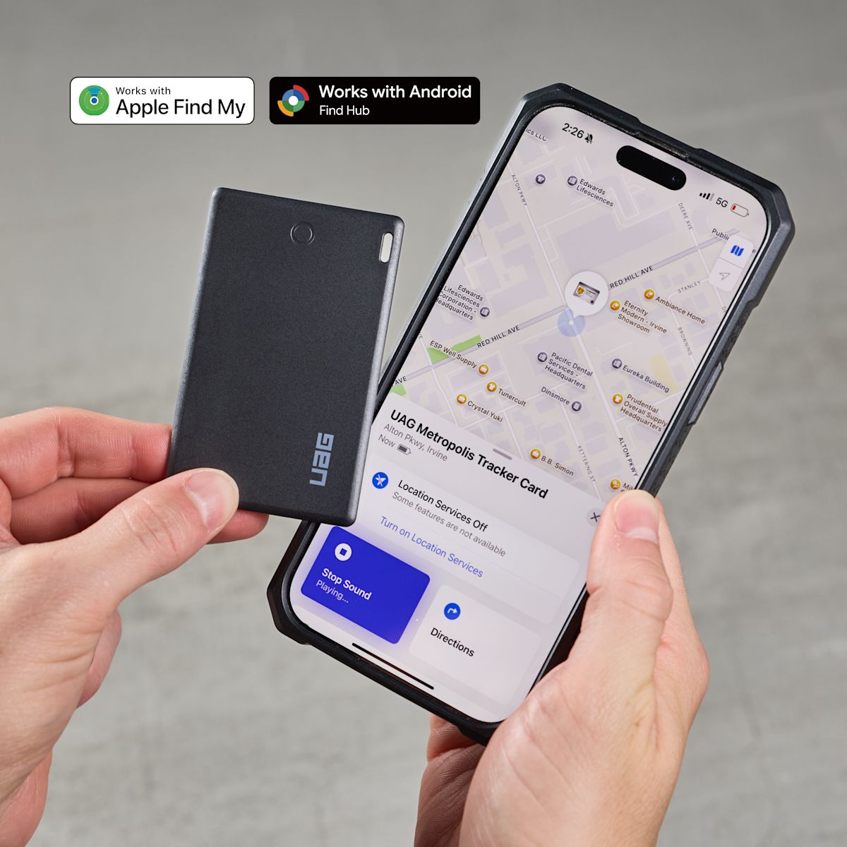 UAG Magnetic Wallet with Tracker Card for Apple and Android