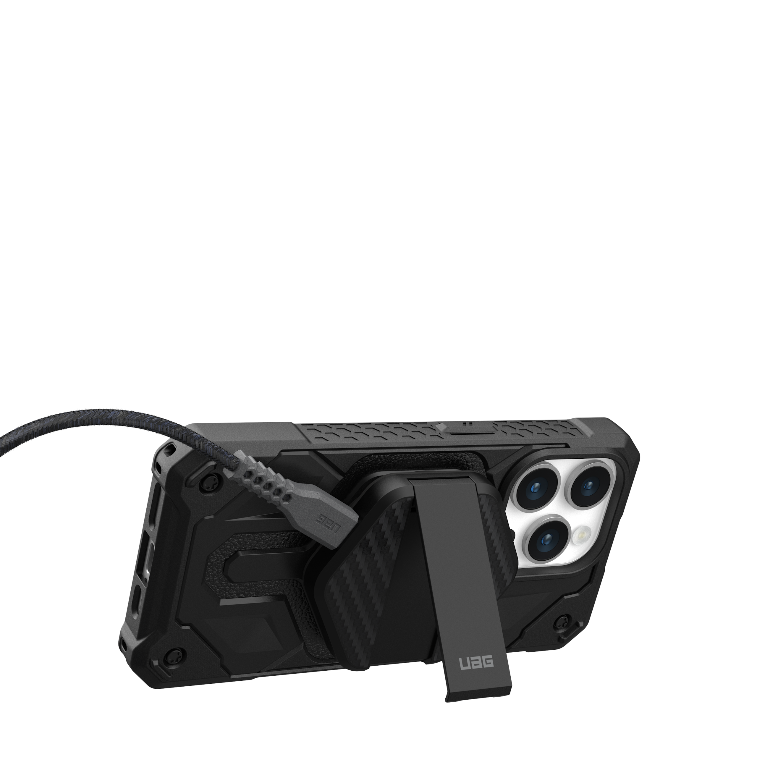 UAG Wireless Charging Pad 15W Built In Stand Carbon Fiber