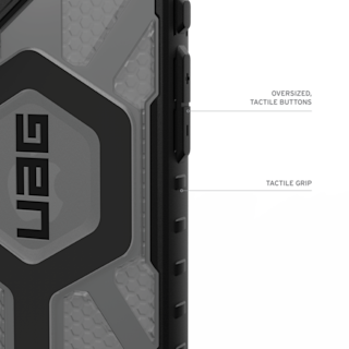 UAG Pathfinder Clear iPhone 16 Case iPhone 16 in Ash/Black detail view