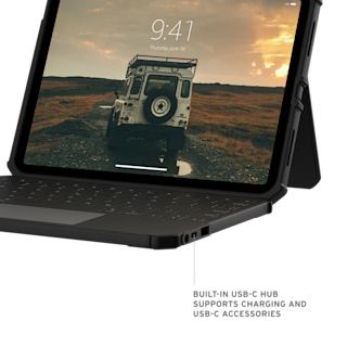 UAG Rugged USB-C Keyboard iPad Air 11" (M3, 7th Gen, 2025) Folio Case iPad Air 11" (M3, 7th Gen, 2025) in Black