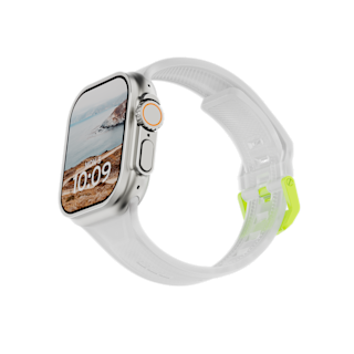 UAG Scout Silicone Strap for Apple Watch Apple Watch case in Smoke/Active Neon detail view