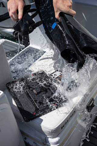 UAG Tech Tote with DRYOUT® Active Moisture-Removal Technology™ Backpacks case in Black lifestyle view