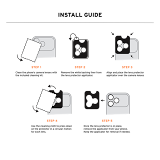 UAG Lens Screen Protector Shield for iPhone 18 Pro and iPhone 18 Pro Max iPhone 18 Pro case in Black Titanium detail view