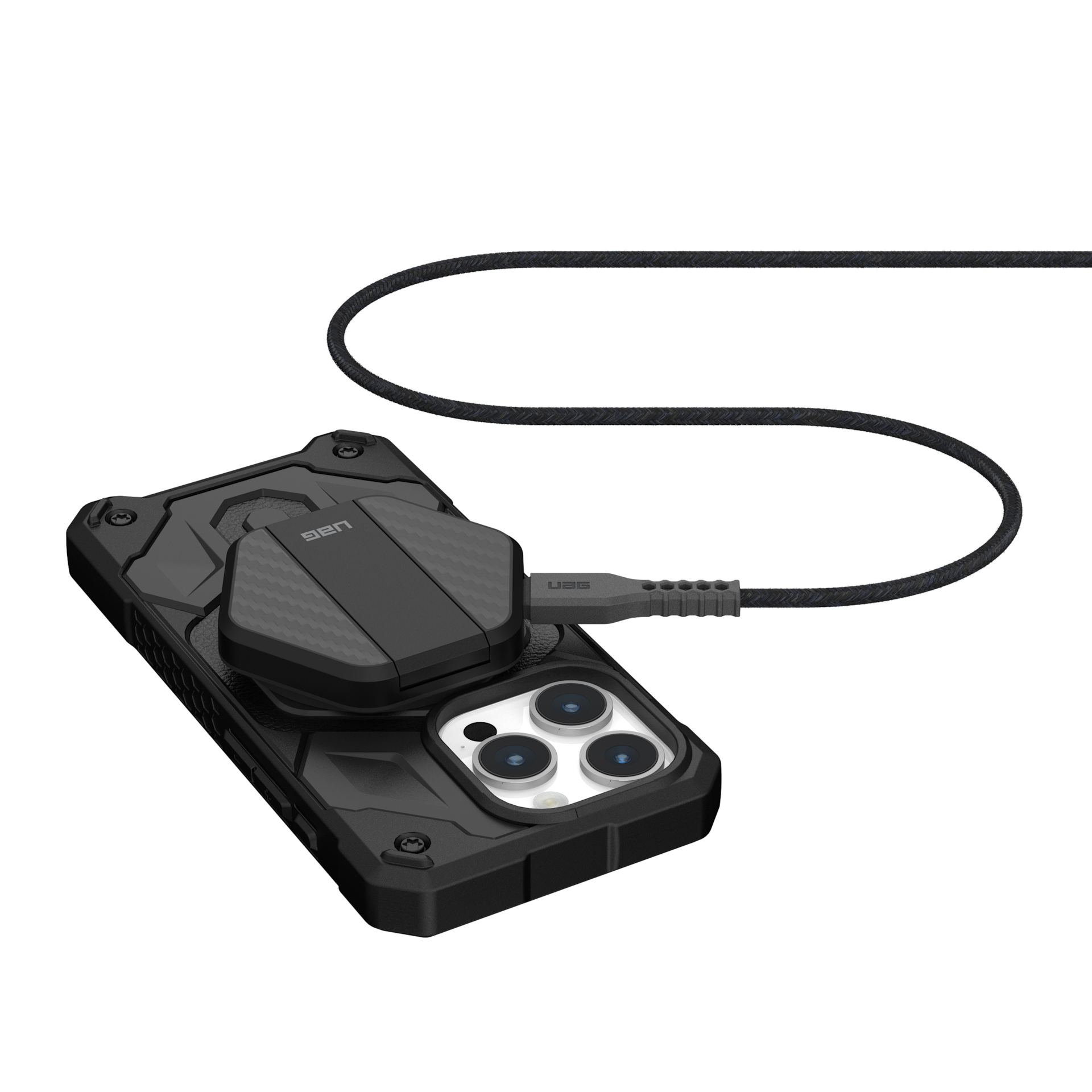 UAG Wireless Charging Pad 15W Built In Stand Carbon Fiber