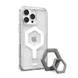 iPhone 16 Pro Max - Plyo MagSafe Ice White Case + Titanium Ring Stand