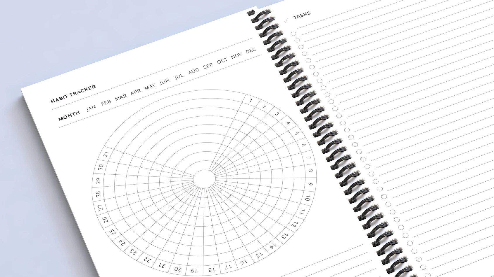 lulu 12 month weekly undated planner & habit tracker pdf downloads