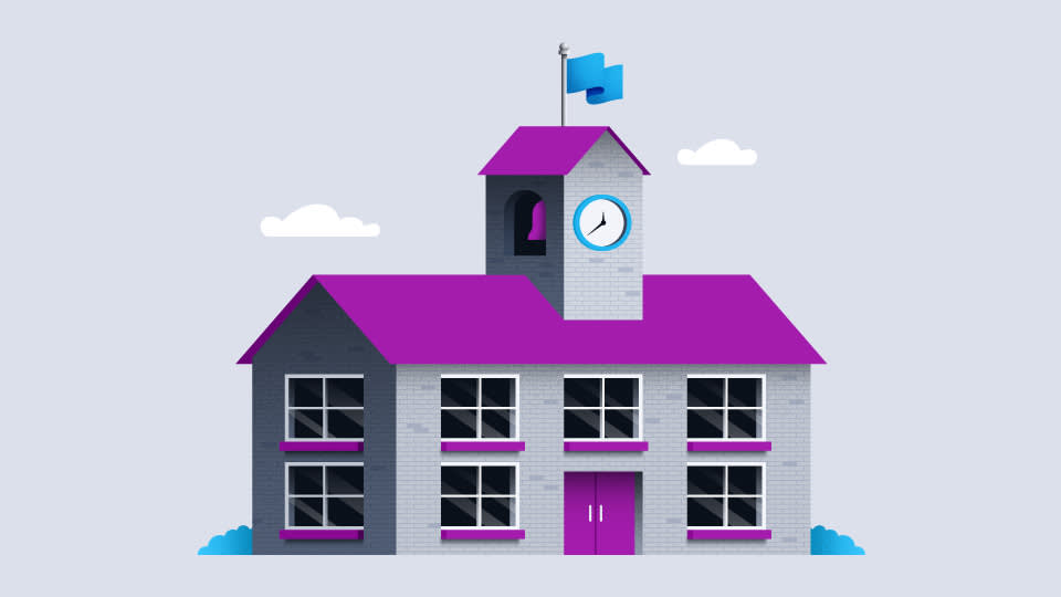 A K through 12 schoolhouse where teachers can use self-published manuals, workbooks, and textbooks