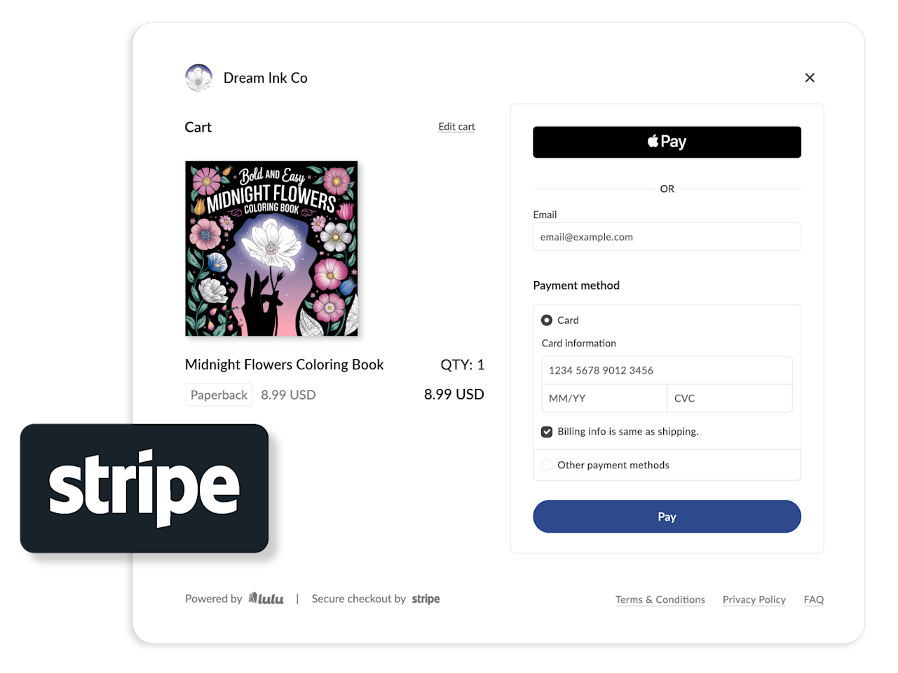 online secure checkout process using stripe