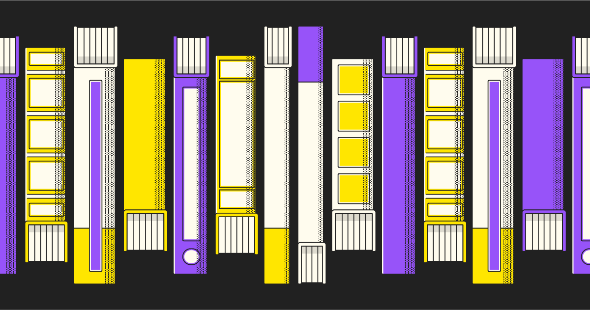 different sizes of books floating with spines facing forward