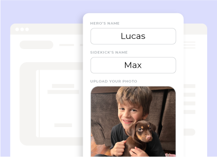 personalized books customer data inputs