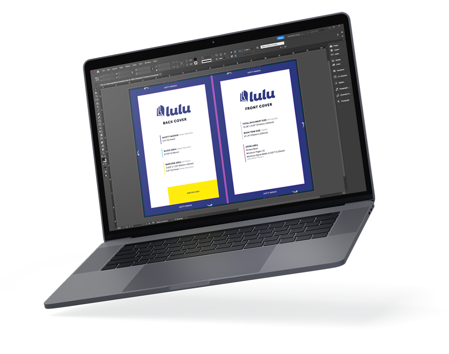 Lulu book design template dropdown image