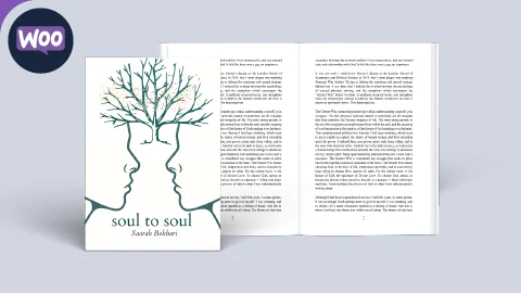 paperback full color book cover with title Soul to Soul. indie bookstore by Saarah Bokhuri using Lulu Direct.