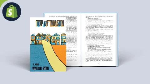 paperback book cover with title Top of Mason: A Novel. indie bookstore by Old Friends.