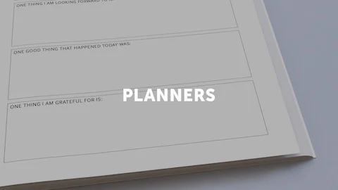 Photo of a self-published daily planner representing the Lulu bookstore category planners