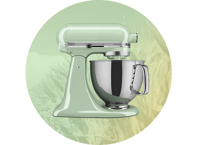 A KitchenAid® stand mixer in Pistachio