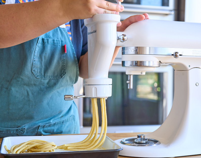 KitchenAid® stand mixer with pasta attachment