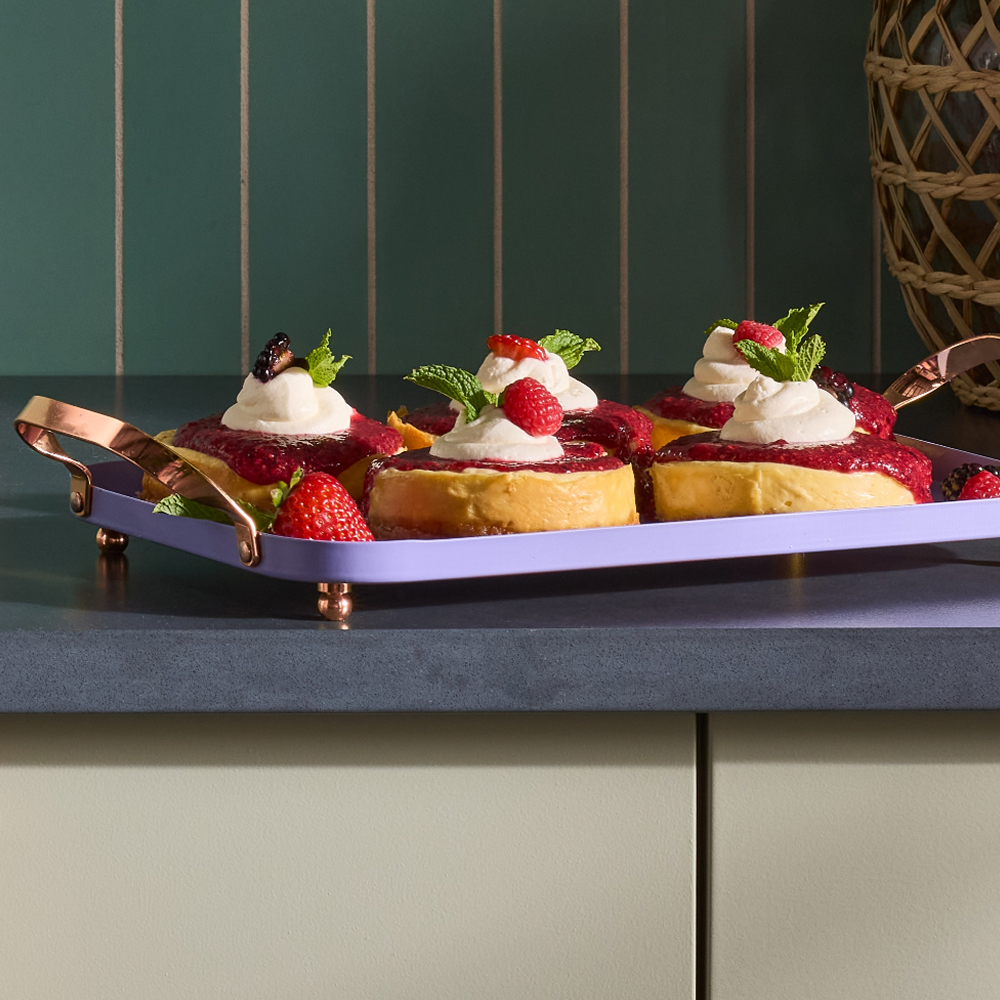 Mini Cheesecakes with Berry Jam and Greek Yogurt Cream
