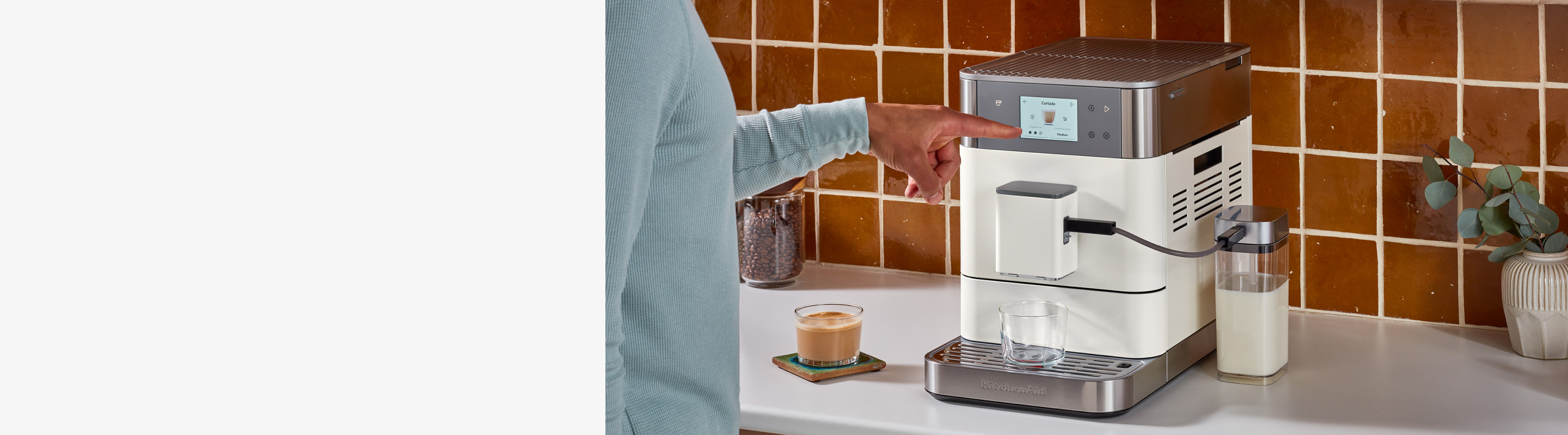 A KitchenAid® espresso machine