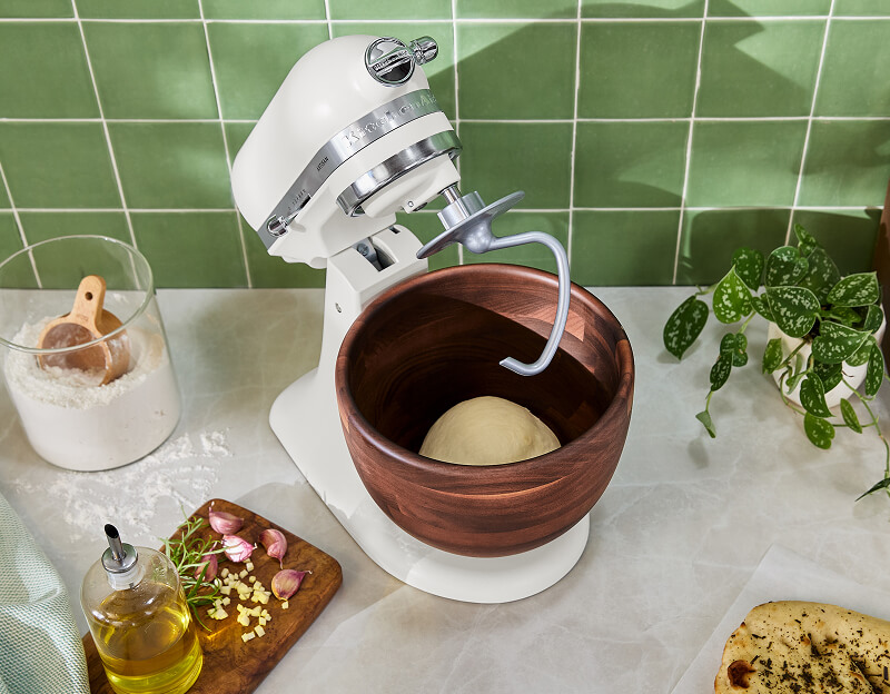A KitchenAid® Stand Mixer in Porcelain White