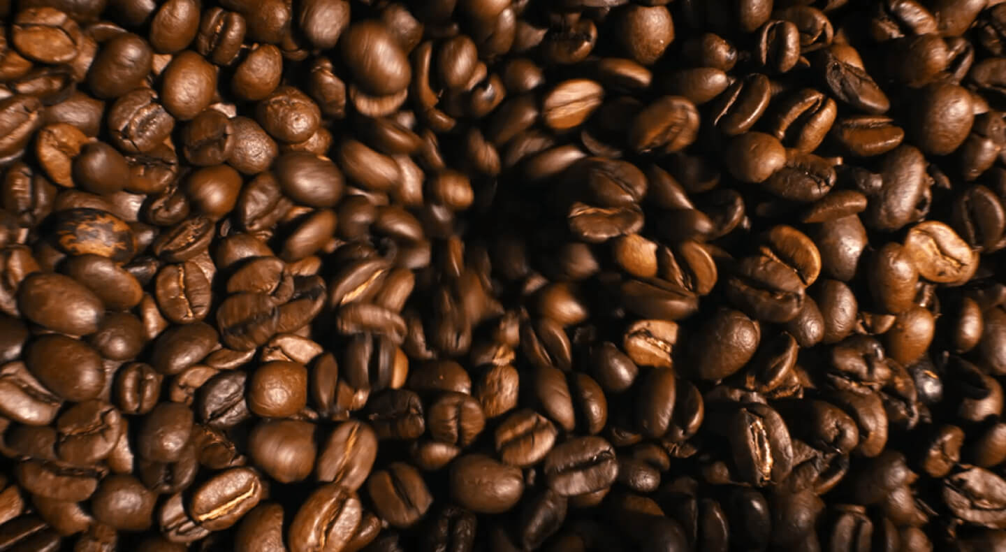  A closeup of coffee beans