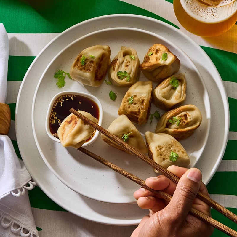 Dumplings with Shrimp Ginger Cilantro Filling