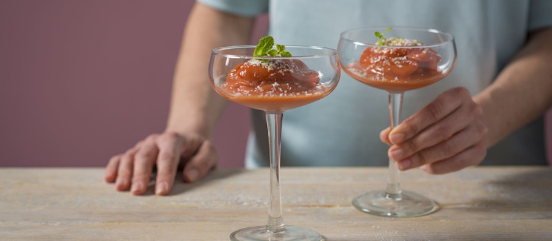 Import-Recipe - Spicy Strawberry Sorbet
