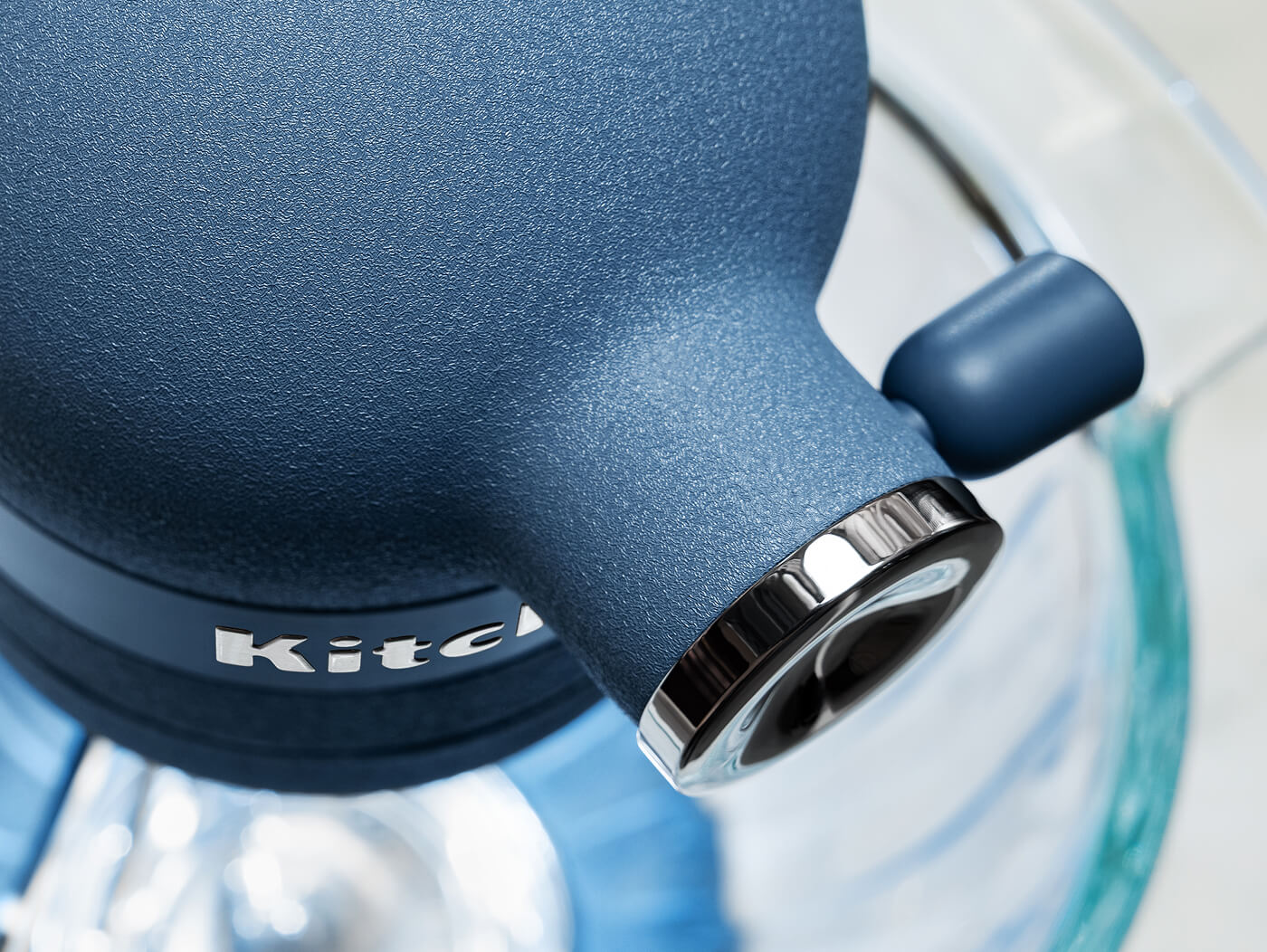 Close-up of texture details on a Luminaire stand mixer