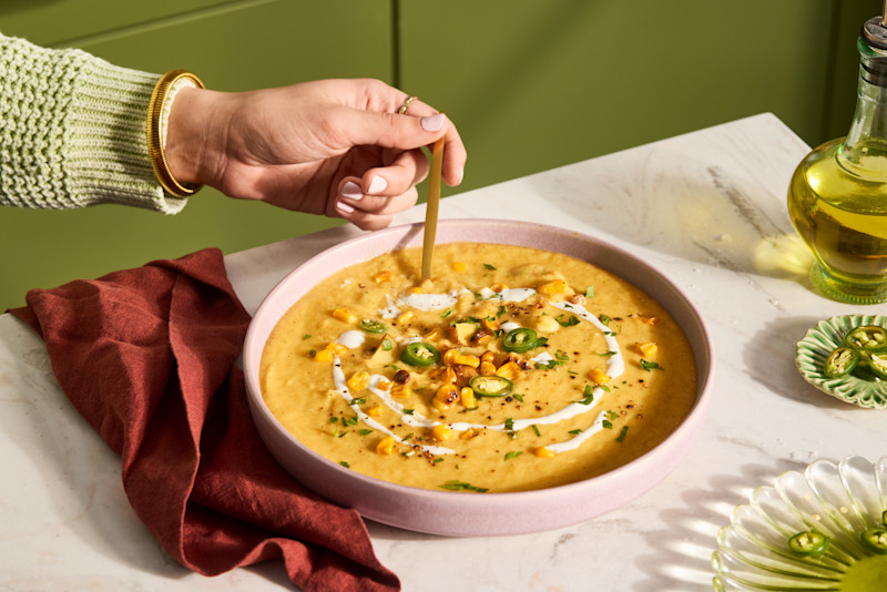 Pure Power Blender Roasted Corn, Potato and Zucchini Chowder: Photo