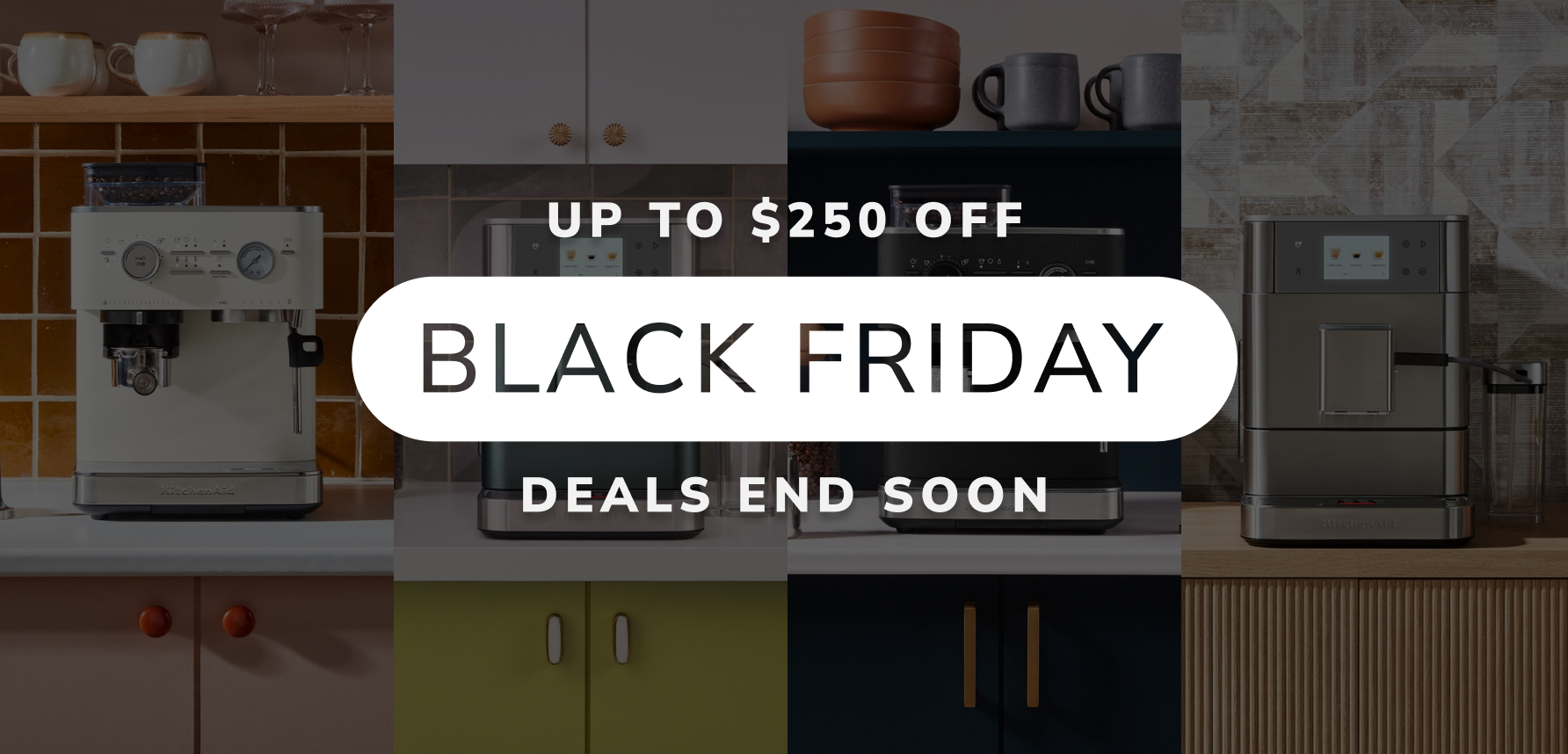 A collage of KitchenAid® espresso machines