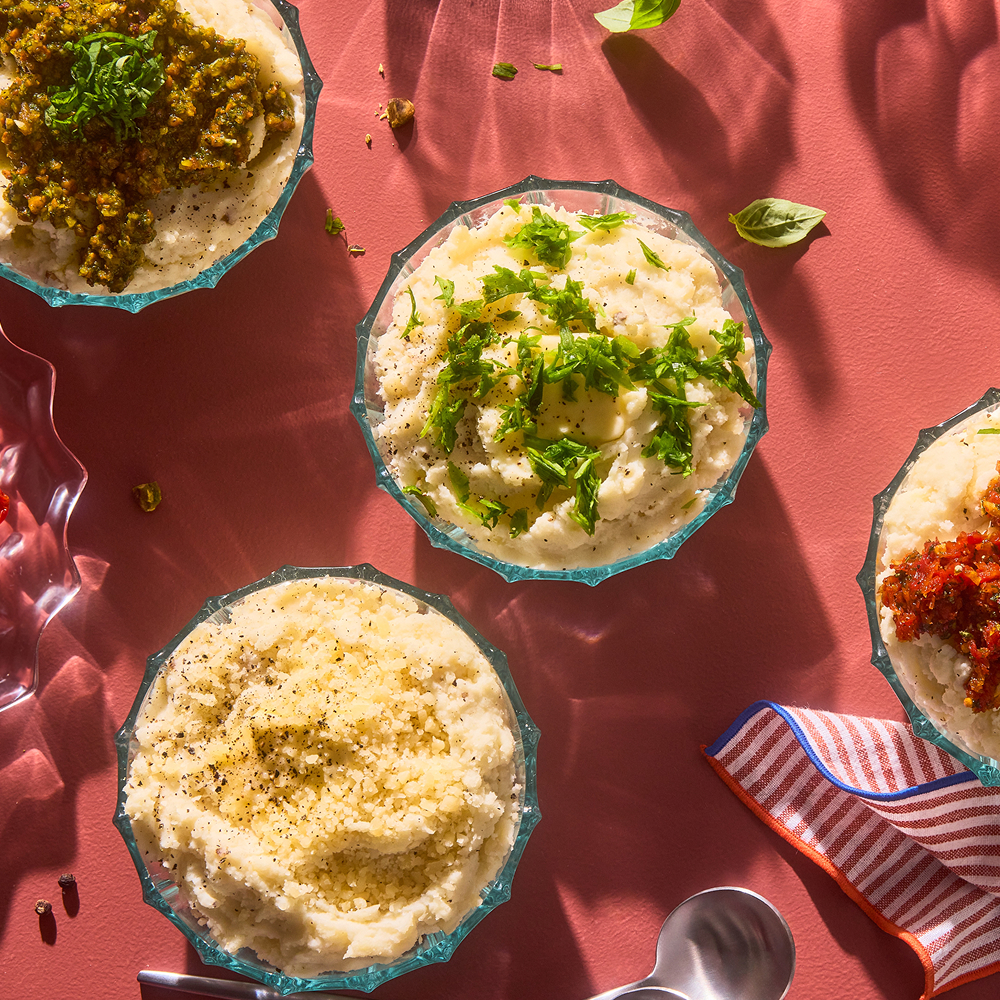 Mashed Potatoes and Pesto Bar