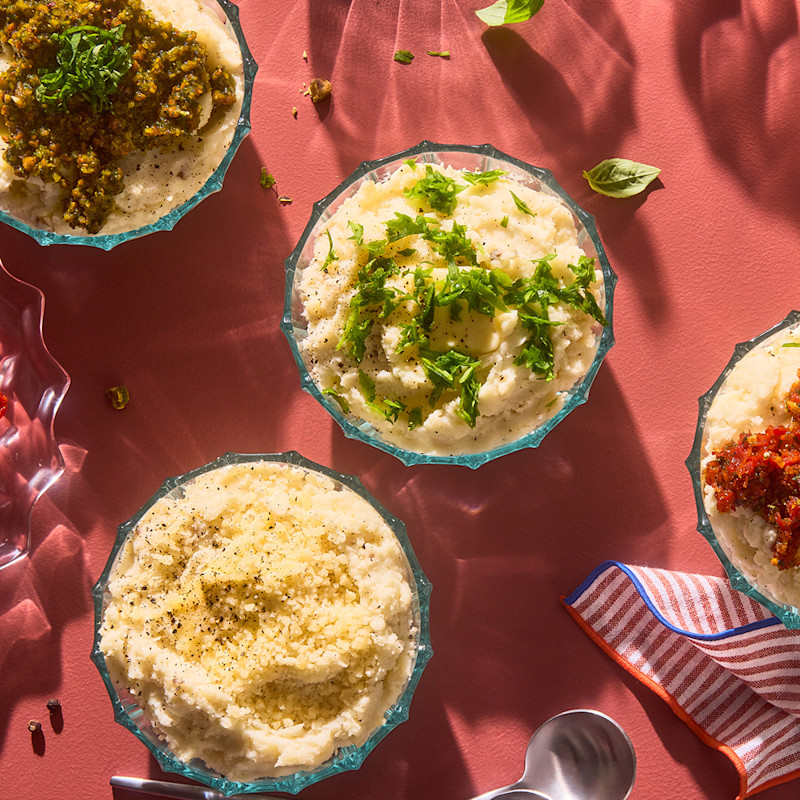 Mashed Potatoes and Pesto Bar