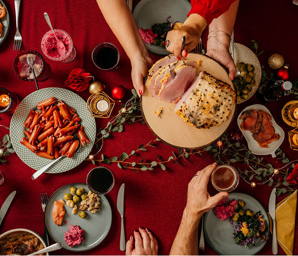 A festive table spread