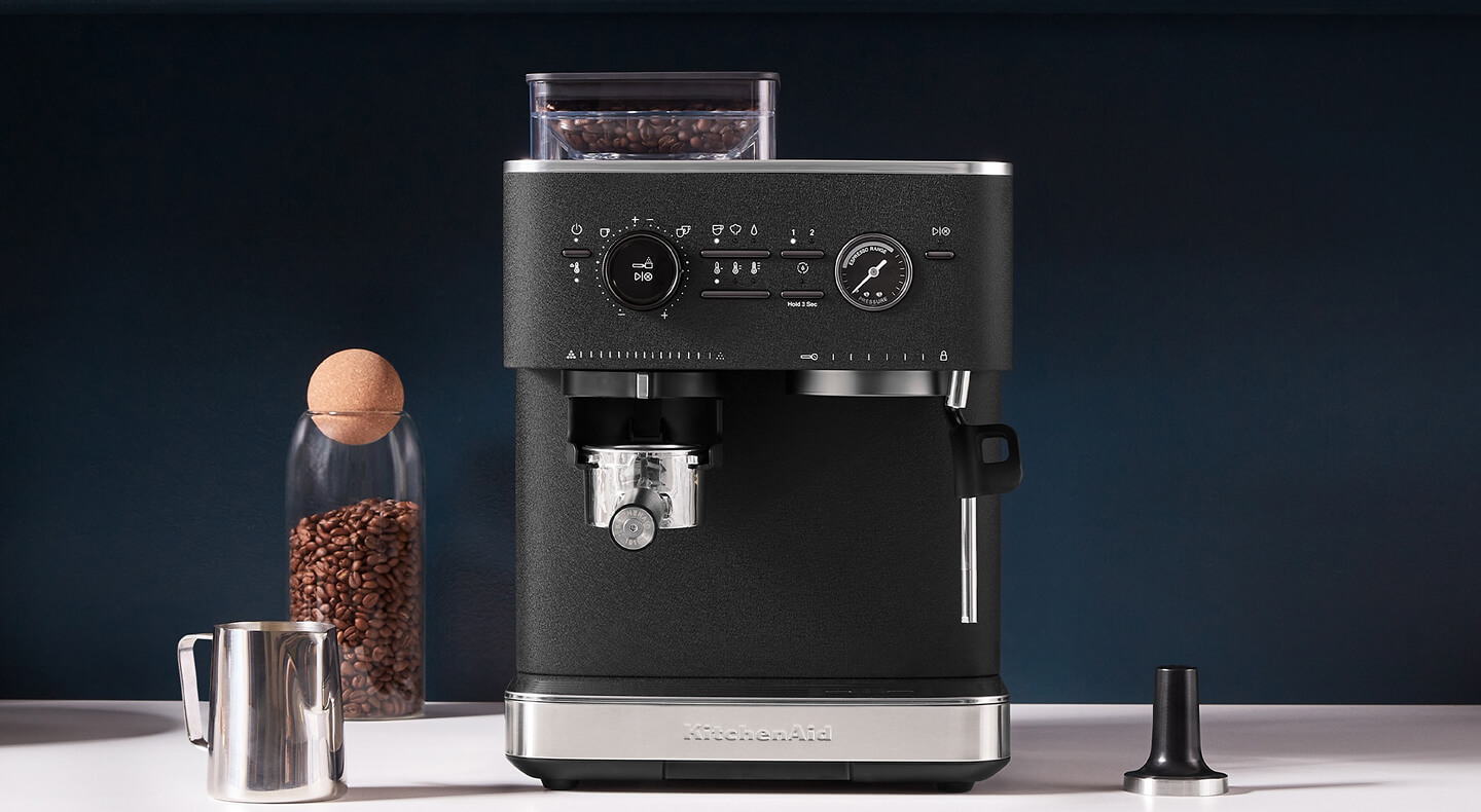 Close-up of a KitchenAid<sup>®</sup> Semi-Automatic Espresso Machine