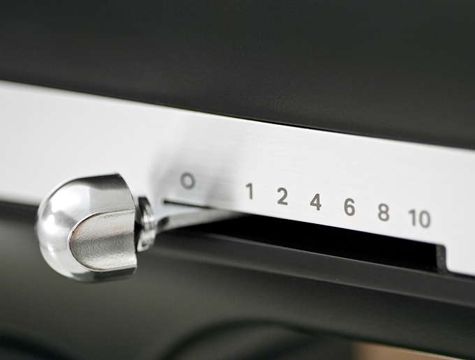 The power dial on a KitchenAid® stand mixer.