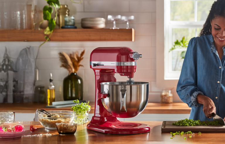 A KitchenAid® stand mixer