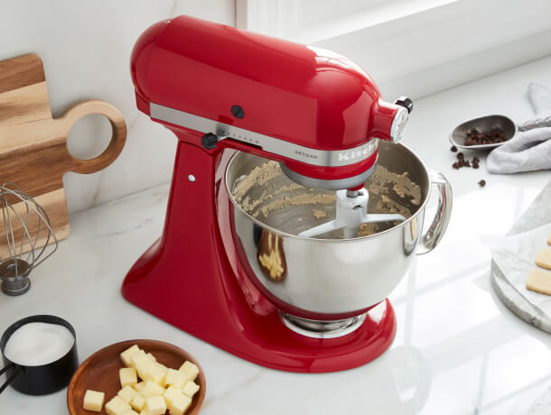 How to adjust the neck pin on a KitchenAid® stand mixer