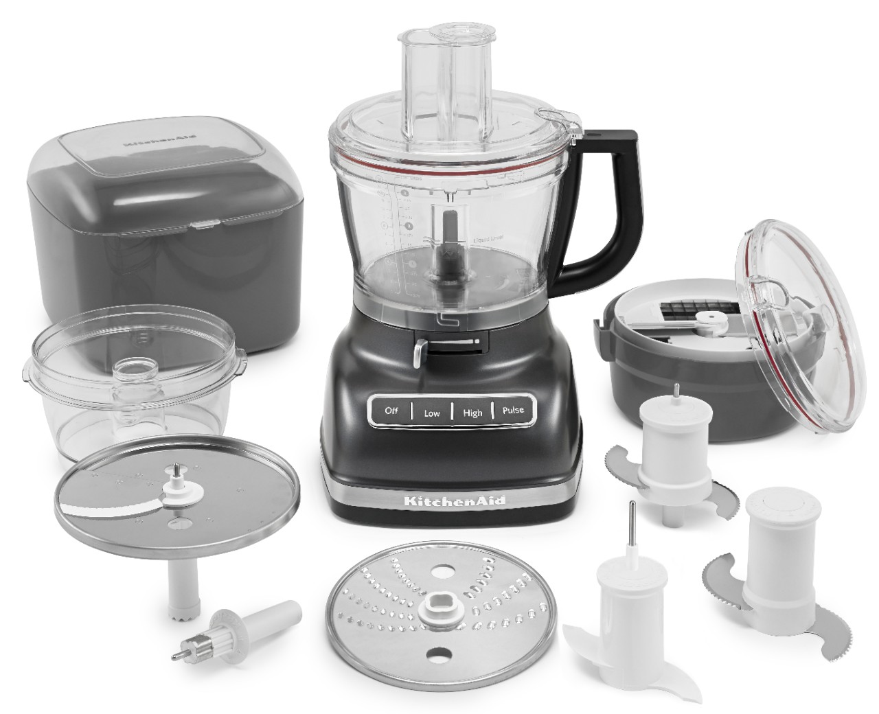 14-Cup Food Processor with Commercial-Style Dicing Kit - Contour Silver KFP1466CU