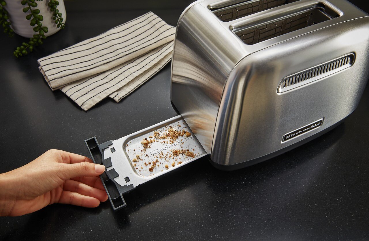KitchenAid ステンレススチール トースター 4-Slice Toaster with Manual High-Lift Lever - Contour Silver