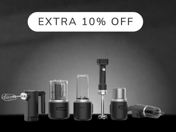 A collection of KitchenAid® Go® Cordless Appliances