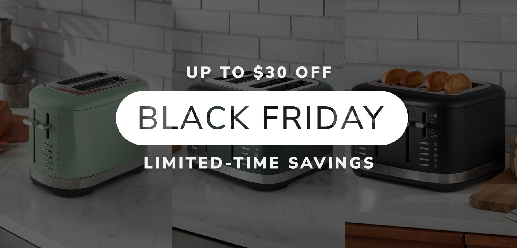 A collage of KitchenAid® toasters