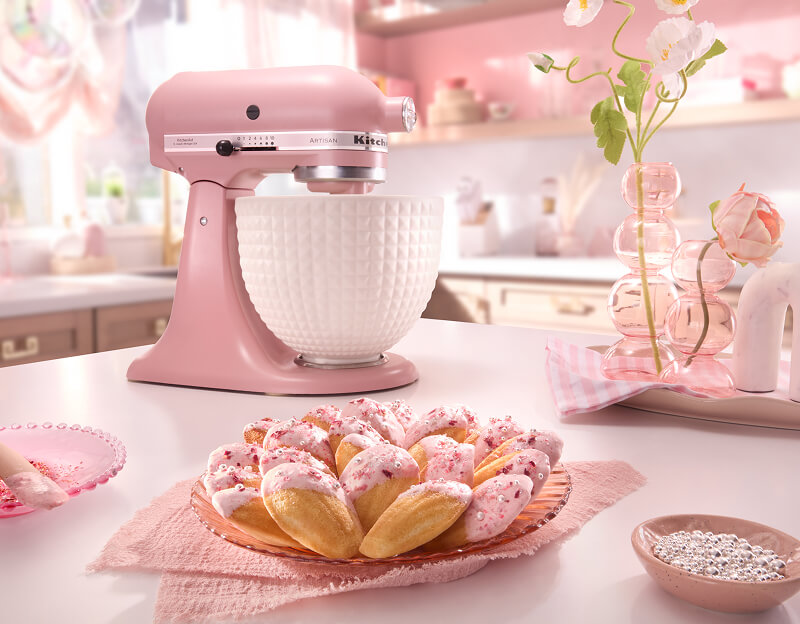 Madelines in front of KitchenAid® stand mixer