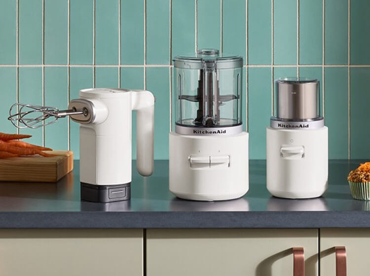 KitchenAid Go™ appliances in Porcelain White.