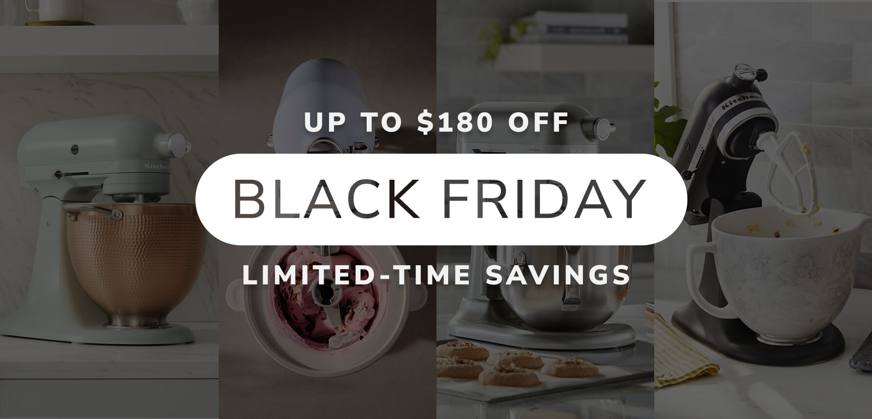  A collage of KitchenAid® stand mixers