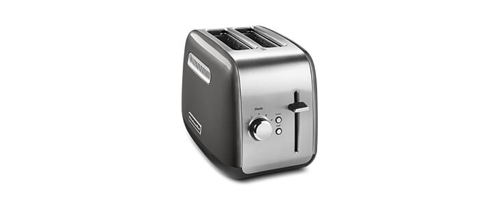2-Slice Toaster with manual lift lever - Brushed Stainless Steel