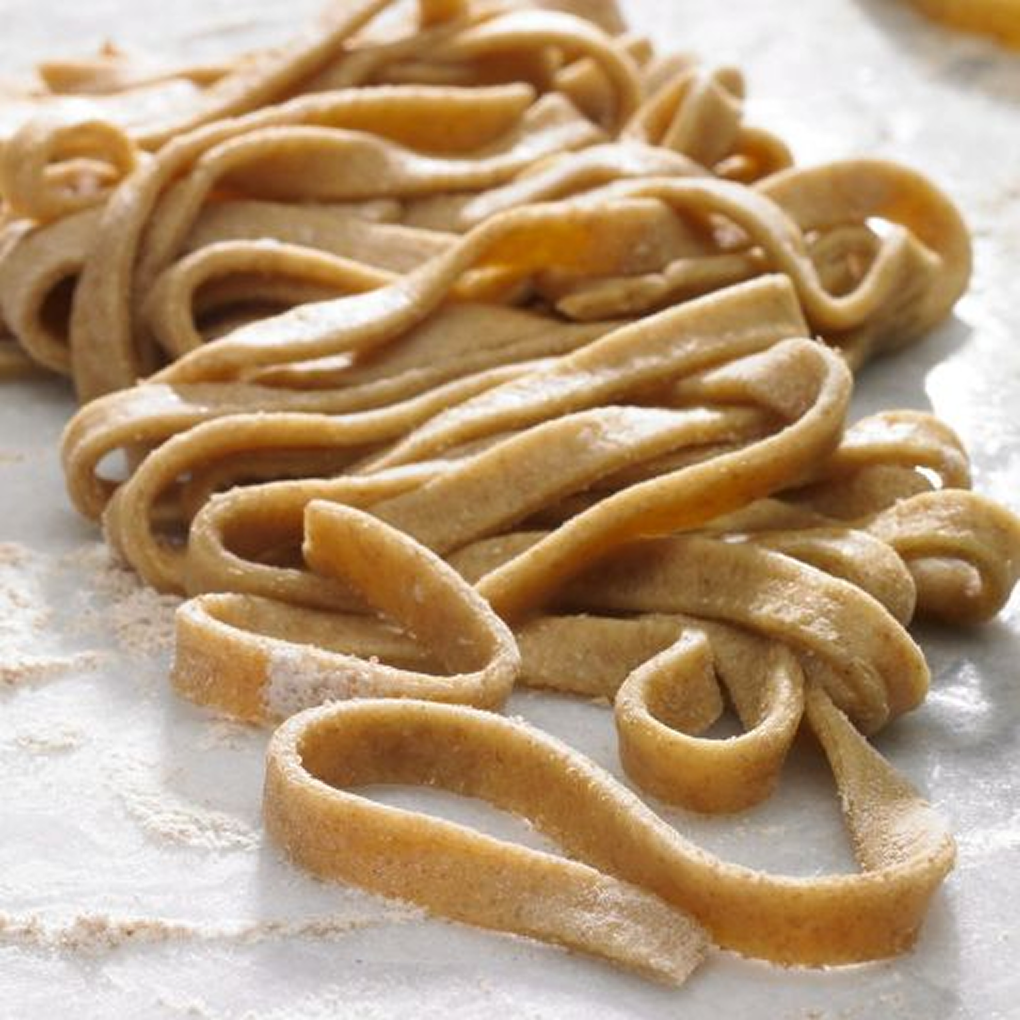 Thick noodles. 