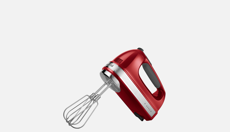 A KitchenAid® hand mixer