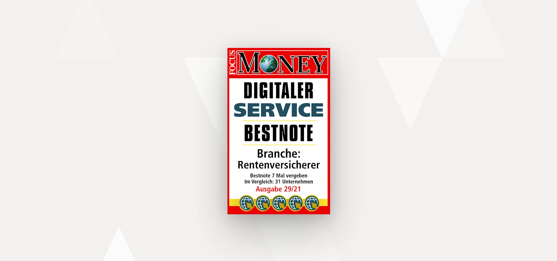 Focus Money Siegel für Allvest, Digitaler Service 29/2021.