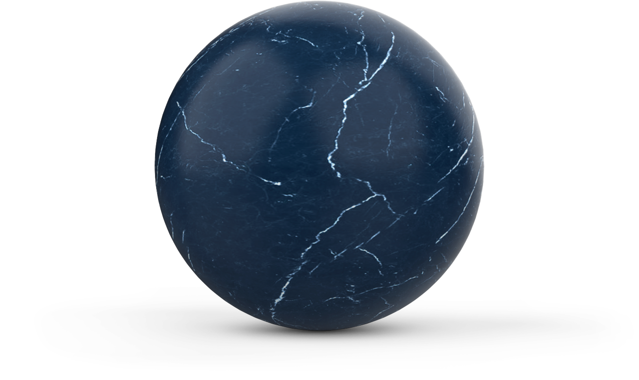 Blaue Kugel als Symbol für den Allvest Sicherheitsbaustein